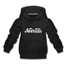 Nevada Youth Hoodie - Hand Lettered Youth Nevada Hooded Sweatshirt - black