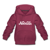 Nevada Youth Hoodie - Hand Lettered Youth Nevada Hooded Sweatshirt - burgundy