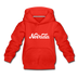 Nevada Youth Hoodie - Hand Lettered Youth Nevada Hooded Sweatshirt - red