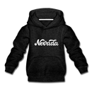 Nevada Youth Hoodie - Hand Lettered Youth Nevada Hooded Sweatshirt - charcoal gray