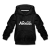 Nevada Youth Hoodie - Hand Lettered Youth Nevada Hooded Sweatshirt - charcoal gray