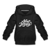New Jersey Youth Hoodie - Hand Lettered Youth New Jersey Hooded Sweatshirt - black