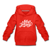 New Jersey Youth Hoodie - Hand Lettered Youth New Jersey Hooded Sweatshirt - red