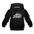 New Jersey Youth Hoodie - Hand Lettered Youth New Jersey Hooded Sweatshirt - charcoal gray