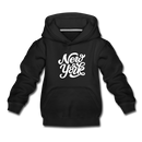 New York Youth Hoodie - Hand Lettered Youth New York Hooded Sweatshirt - black