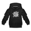 New York Youth Hoodie - Hand Lettered Youth New York Hooded Sweatshirt - black