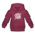 New York Youth Hoodie - Hand Lettered Youth New York Hooded Sweatshirt - burgundy