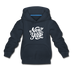 New York Youth Hoodie - Hand Lettered Youth New York Hooded Sweatshirt - navy