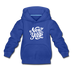 New York Youth Hoodie - Hand Lettered Youth New York Hooded Sweatshirt - royal blue