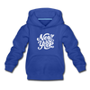 New York Youth Hoodie - Hand Lettered Youth New York Hooded Sweatshirt - royal blue