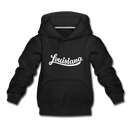 Louisiana Youth Hoodie - Hand Lettered Youth Louisiana Hooded Sweatshirt - black