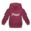 Louisiana Youth Hoodie - Hand Lettered Youth Louisiana Hooded Sweatshirt - burgundy