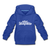 New Hampshire Youth Hoodie - Hand Lettered Youth New Hampshire Hooded Sweatshirt - royal blue