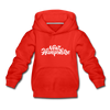 New Hampshire Youth Hoodie - Hand Lettered Youth New Hampshire Hooded Sweatshirt - red