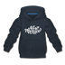 New Mexico Youth Hoodie - Hand Lettered Youth New Mexico Hooded Sweatshirt - navy