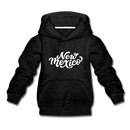 New Mexico Youth Hoodie - Hand Lettered Youth New Mexico Hooded Sweatshirt - charcoal gray