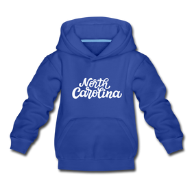 North Carolina Youth Hoodie - Hand Lettered Youth North Carolina Hooded Sweatshirt