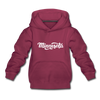 Minnesota Youth Hoodie - Hand Lettered Youth Minnesota Hooded Sweatshirt - burgundy