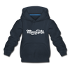 Minnesota Youth Hoodie - Hand Lettered Youth Minnesota Hooded Sweatshirt - navy