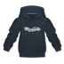Minnesota Youth Hoodie - Hand Lettered Youth Minnesota Hooded Sweatshirt - navy