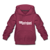 Mississippi Youth Hoodie - Hand Lettered Youth Mississippi Hooded Sweatshirt - burgundy