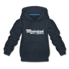Mississippi Youth Hoodie - Hand Lettered Youth Mississippi Hooded Sweatshirt - navy