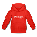 Mississippi Youth Hoodie - Hand Lettered Youth Mississippi Hooded Sweatshirt - red