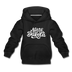 North Dakota Youth Hoodie - Hand Lettered Youth North Dakota Hooded Sweatshirt - black