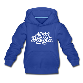 North Dakota Youth Hoodie - Hand Lettered Youth North Dakota Hooded Sweatshirt
