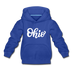 Ohio Youth Hoodie - Hand Lettered Youth Ohio Hooded Sweatshirt - royal blue