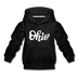 Ohio Youth Hoodie - Hand Lettered Youth Ohio Hooded Sweatshirt - charcoal gray