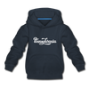 Pennsylvania Youth Hoodie - Hand Lettered Youth Pennsylvania Hooded Sweatshirt - navy