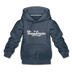 Pennsylvania Youth Hoodie - Hand Lettered Youth Pennsylvania Hooded Sweatshirt - heather denim