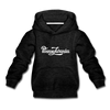 Pennsylvania Youth Hoodie - Hand Lettered Youth Pennsylvania Hooded Sweatshirt - charcoal gray