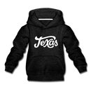 Texas Youth Hoodie - Hand Lettered Youth Texas Hooded Sweatshirt - charcoal gray