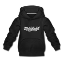 Maryland Youth Hoodie - Hand Lettered Youth Maryland Hooded Sweatshirt - black