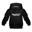 Maryland Youth Hoodie - Hand Lettered Youth Maryland Hooded Sweatshirt - charcoal gray