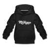 Michigan Youth Hoodie - Hand Lettered Youth Michigan Hooded Sweatshirt - black