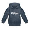 Michigan Youth Hoodie - Hand Lettered Youth Michigan Hooded Sweatshirt