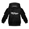 Michigan Youth Hoodie - Hand Lettered Youth Michigan Hooded Sweatshirt - charcoal gray
