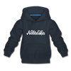 Nebraska Youth Hoodie - Hand Lettered Youth Nebraska Hooded Sweatshirt - navy