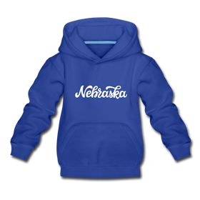 Nebraska Youth Hoodie - Hand Lettered Youth Nebraska Hooded Sweatshirt