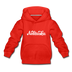Nebraska Youth Hoodie - Hand Lettered Youth Nebraska Hooded Sweatshirt - red