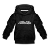 Nebraska Youth Hoodie - Hand Lettered Youth Nebraska Hooded Sweatshirt - charcoal gray