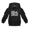 Rhode Island Youth Hoodie - Hand Lettered Youth Rhode Island Hooded Sweatshirt - black