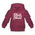 Rhode Island Youth Hoodie - Hand Lettered Youth Rhode Island Hooded Sweatshirt - burgundy
