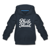 Rhode Island Youth Hoodie - Hand Lettered Youth Rhode Island Hooded Sweatshirt - navy