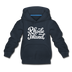 Rhode Island Youth Hoodie - Hand Lettered Youth Rhode Island Hooded Sweatshirt - navy