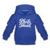 Rhode Island Youth Hoodie - Hand Lettered Youth Rhode Island Hooded Sweatshirt - royal blue