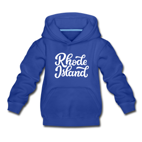 Rhode Island Youth Hoodie - Hand Lettered Youth Rhode Island Hooded Sweatshirt